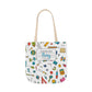 Personalized Classroom Couture Composition Book Inspired Canvas Tote Bag with Colorful Straps, Cute School Bag, Eco-Friendly Tote, Back to School Shopping Bag, Teacher Gift Idea