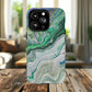 Marbled Tough iPhone Case, Magnetic Protector, Stylish Tech Accessory, Durable iPhone Cover, Unique Gift Idea