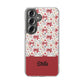 Personalized Rosette Coquette Floral Bow Clear iPhone, Samsung Cases — Custom Name Phone Cover