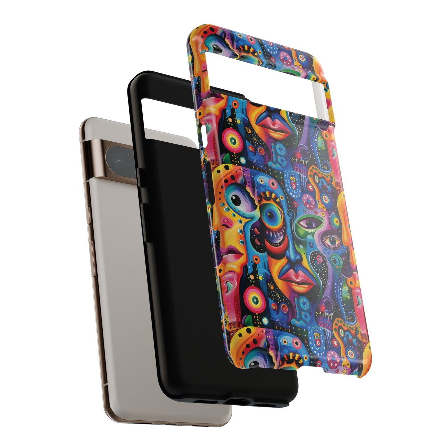 Psychedelic Visions Vibrant Samsung, iPhone and Google Pixel Phone Cases - Colorful Artistic Design