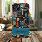 Personalized Colorful Abstract Faces Clear Impact-Resistant Case