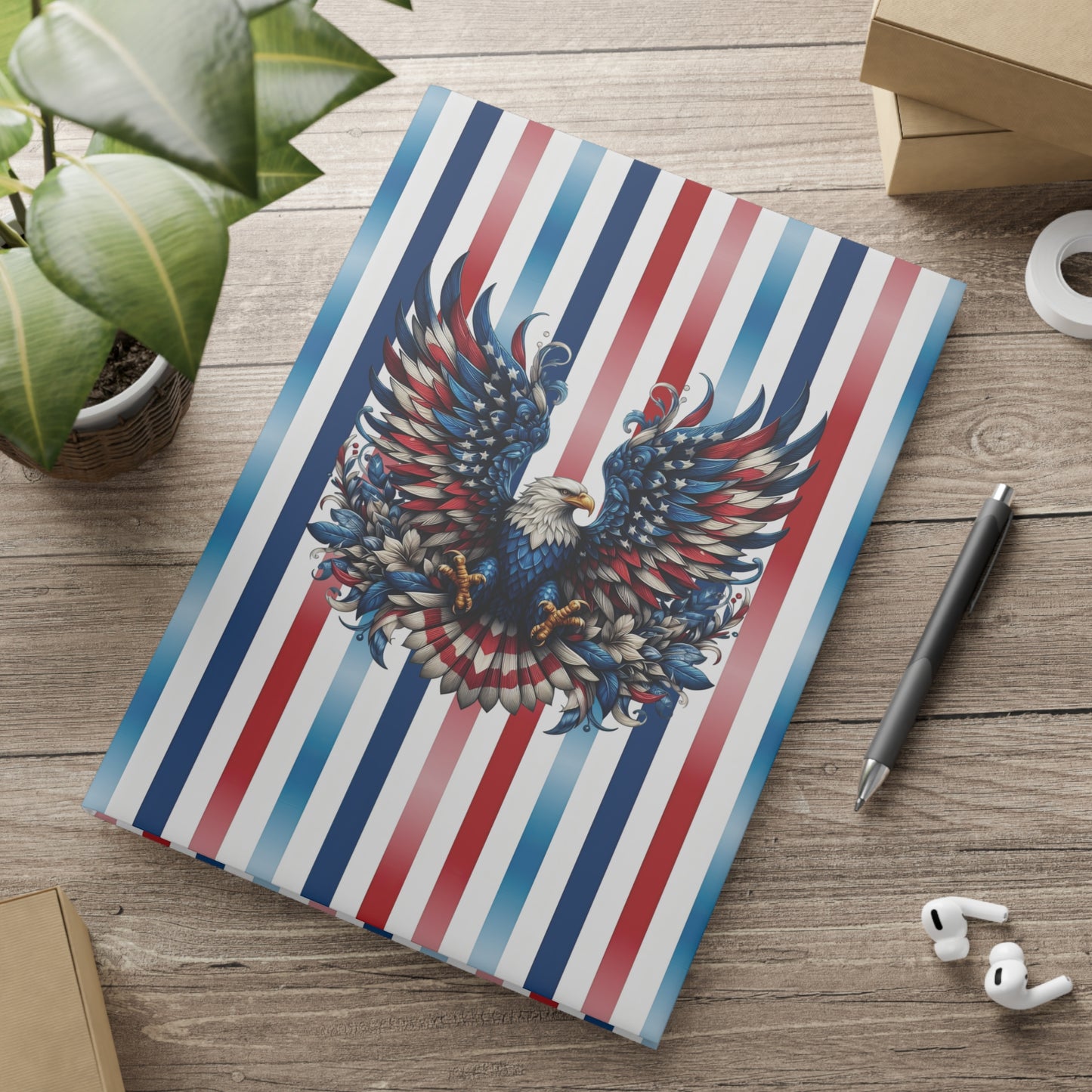 Patriotic Pride Hardcover Notebook with Puffy Covers