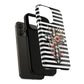 Grace in Bloom Tough Magnetic iPhone Case with Floral Cross Design, Boho iPhone Cover, Striped iPhone Case, Unique Religious Gift, Trendy Cell iPhone Accessory.