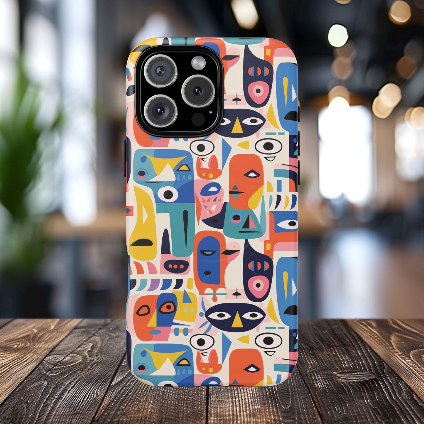 Vibrant Phone Case,  Magnetic iPhone Cover, Colorful Abstract Protection, Trendy Gift, Unique Tech Accessory, Art Phone Case