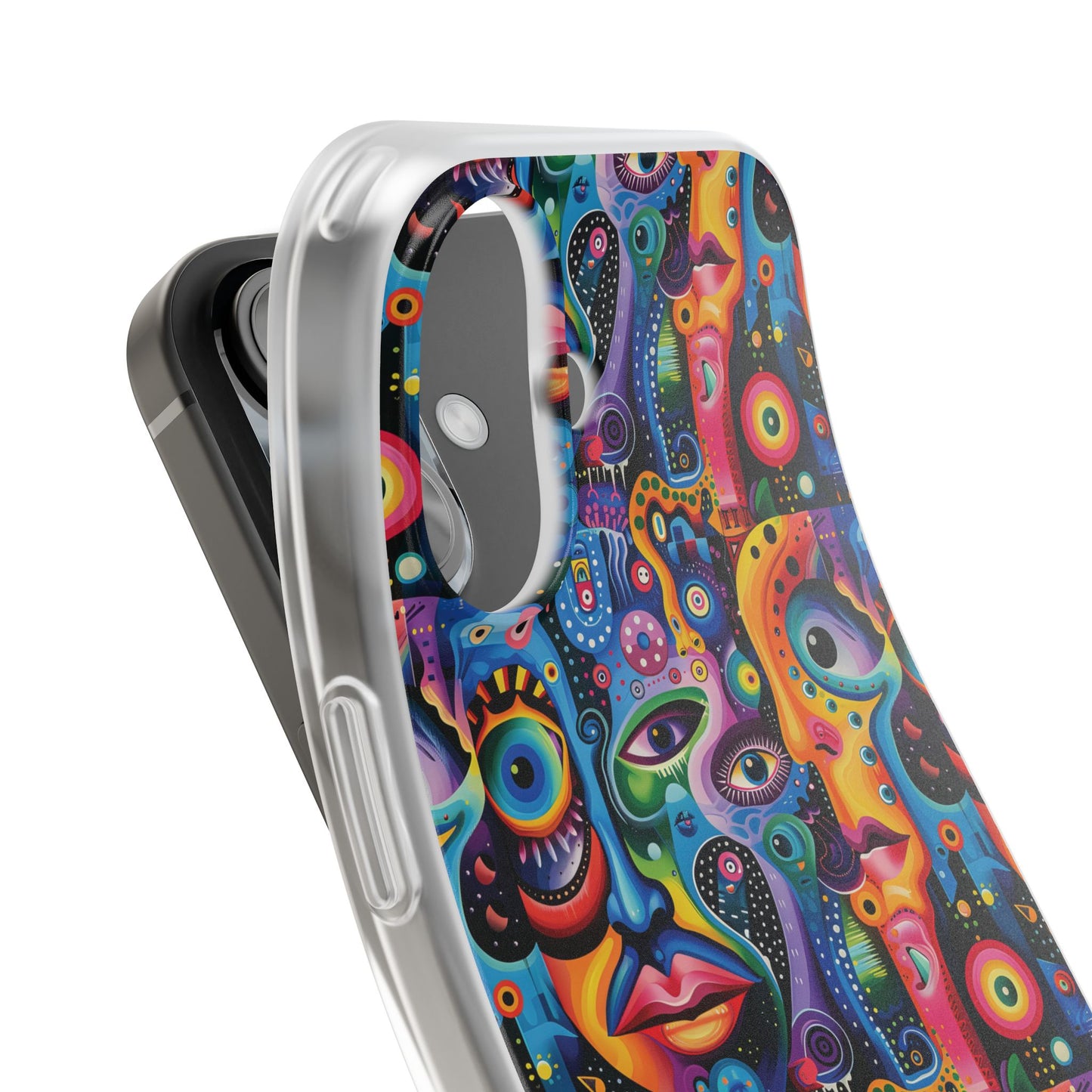 Psychedelic Visions Flexi iPhone and Samsung Case - Colorful Abstract Design.