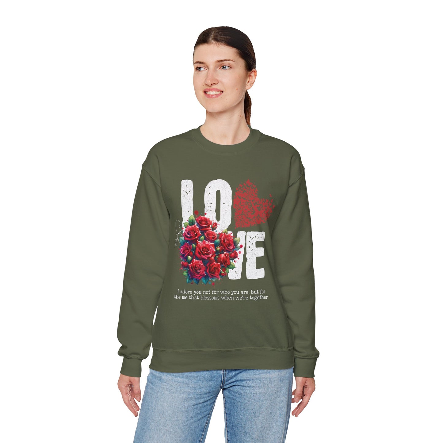 LOVE Always Unisex Heavy Gildan Blend™ Crewneck Sweatshirt.