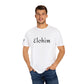 Embroidery 'ELOHIM, GENESIS 1:1' - Faith-Based Unisex Garment-Dyed Comfort Colors T-shirt, Faith Gift Tee, Religious Tee, Embroidery Tee.