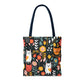 Whimsical Feline Garden Tote Bag (AOP)