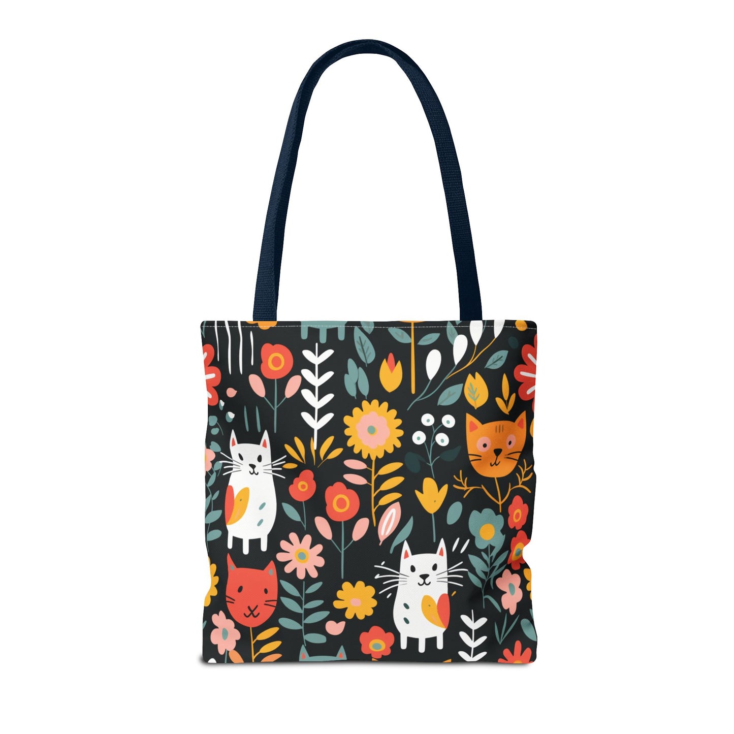 Whimsical Feline Garden Tote Bag (AOP)