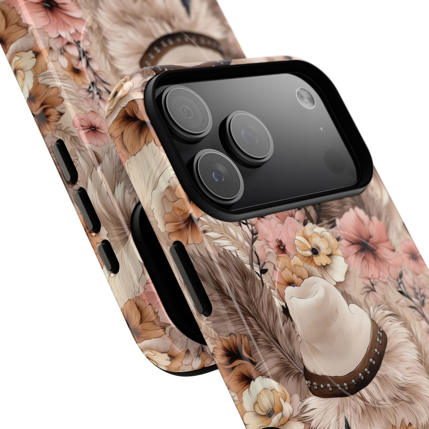 Western Boho Tough iPhone Magnetic Case - Bohemian Style, Durable Protection, Unique Gift, Trendy Accessory, iPhone Cover