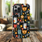Whimsical Feline Garden iPhone and Samsung Tough Phone Cases,