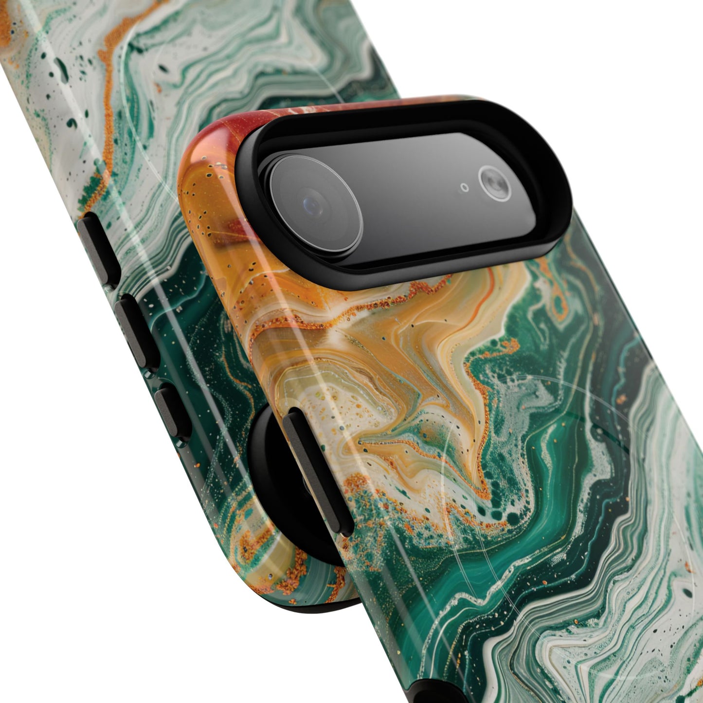 Stylish Tough Acrylic Magnetic iPhone Cases for Everyday Protection, Marble Design, Unique Gifts for Tech Lovers, Holiday Essentials
