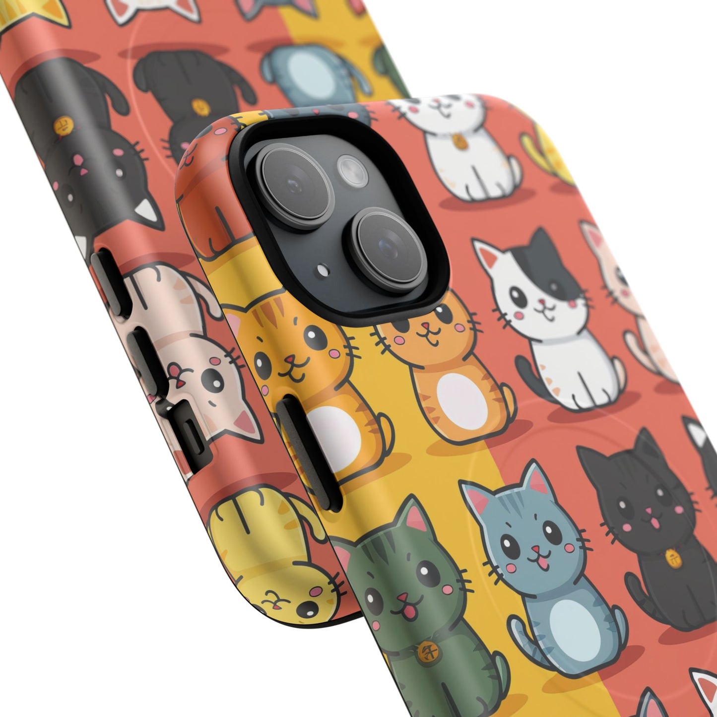 Cute Cat Magnetic Phone Cases for Pet Lovers, Durable Cases, Animal Design, Fun Gift, Unique Accessories