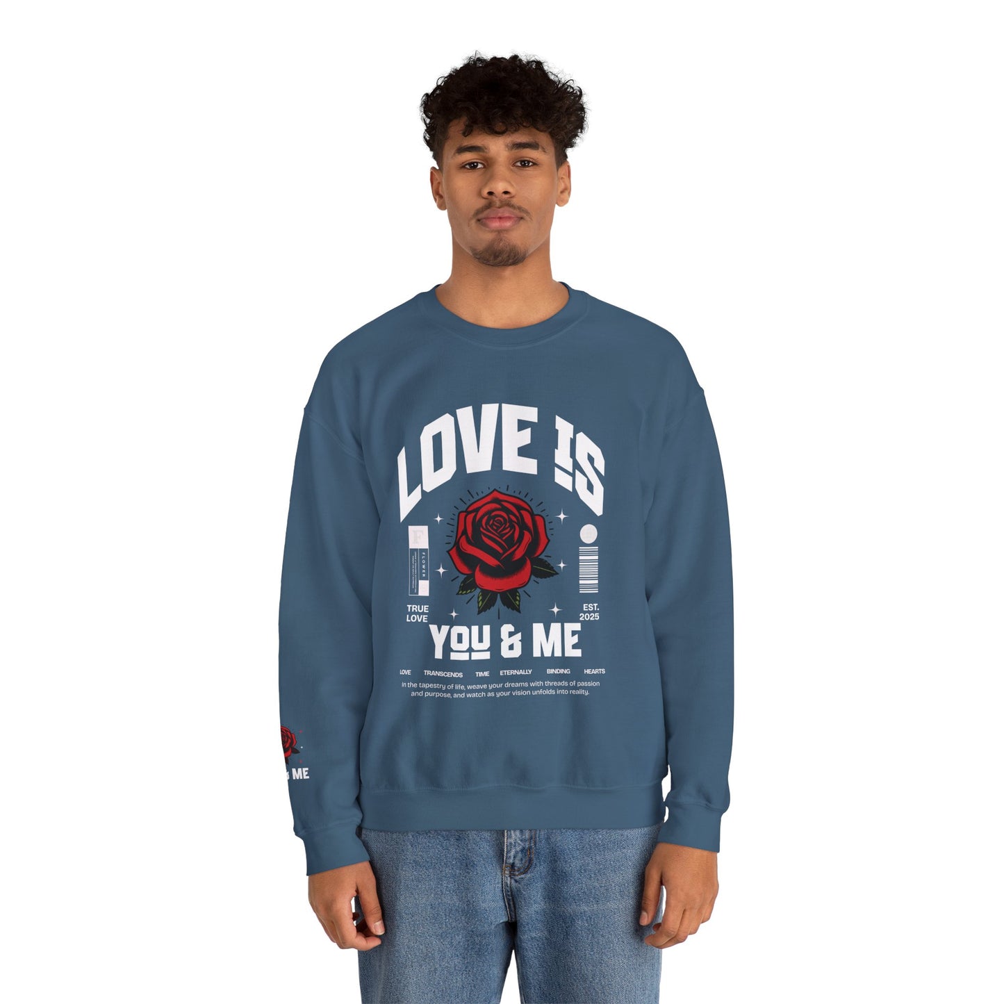 You and Me Unisex Heavy Gildan Blend™ Crewneck Sweatshirt.