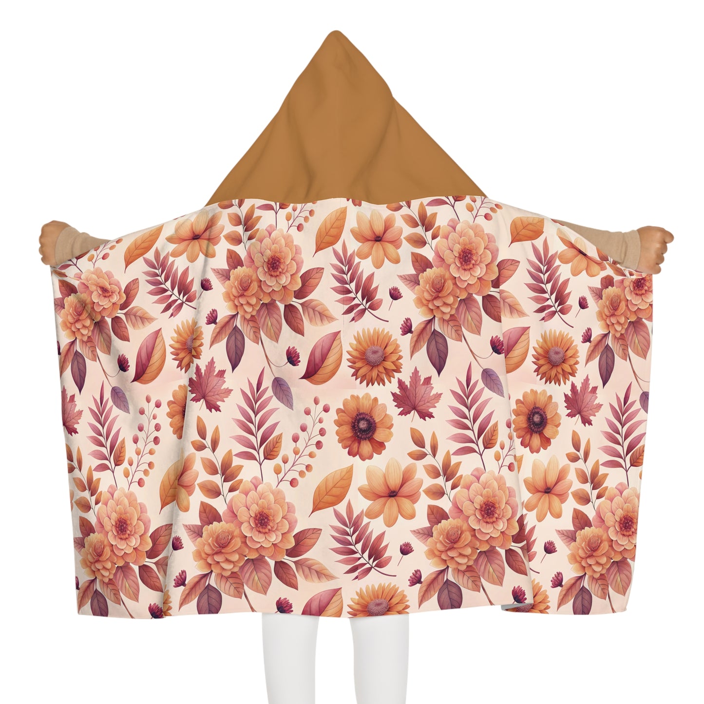 Autumn Blossom Snuggle Youth Hooded Towel