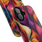 Vibrant Leaf Wave Tough Magnetic Phone Case, Vibrant Smartphone Cover, Unique Protective Case for Gifts, Phone Accessories, Trendy Design