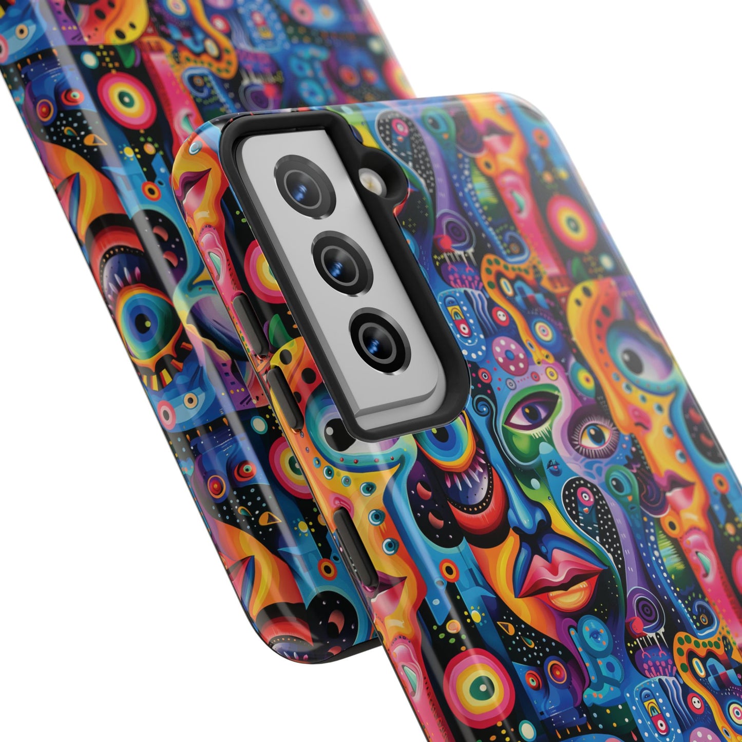 Psychedelic Visions Vibrant Art iPhone and Samsung Phone Case - Stylish Tough Case for Artists & Creatives.