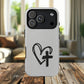 Tough Magnetic Phone Case with Heart & Cross Design, Durable Phone Cover, Unique Gift for Her, Stylish Accessory, Everyday Use