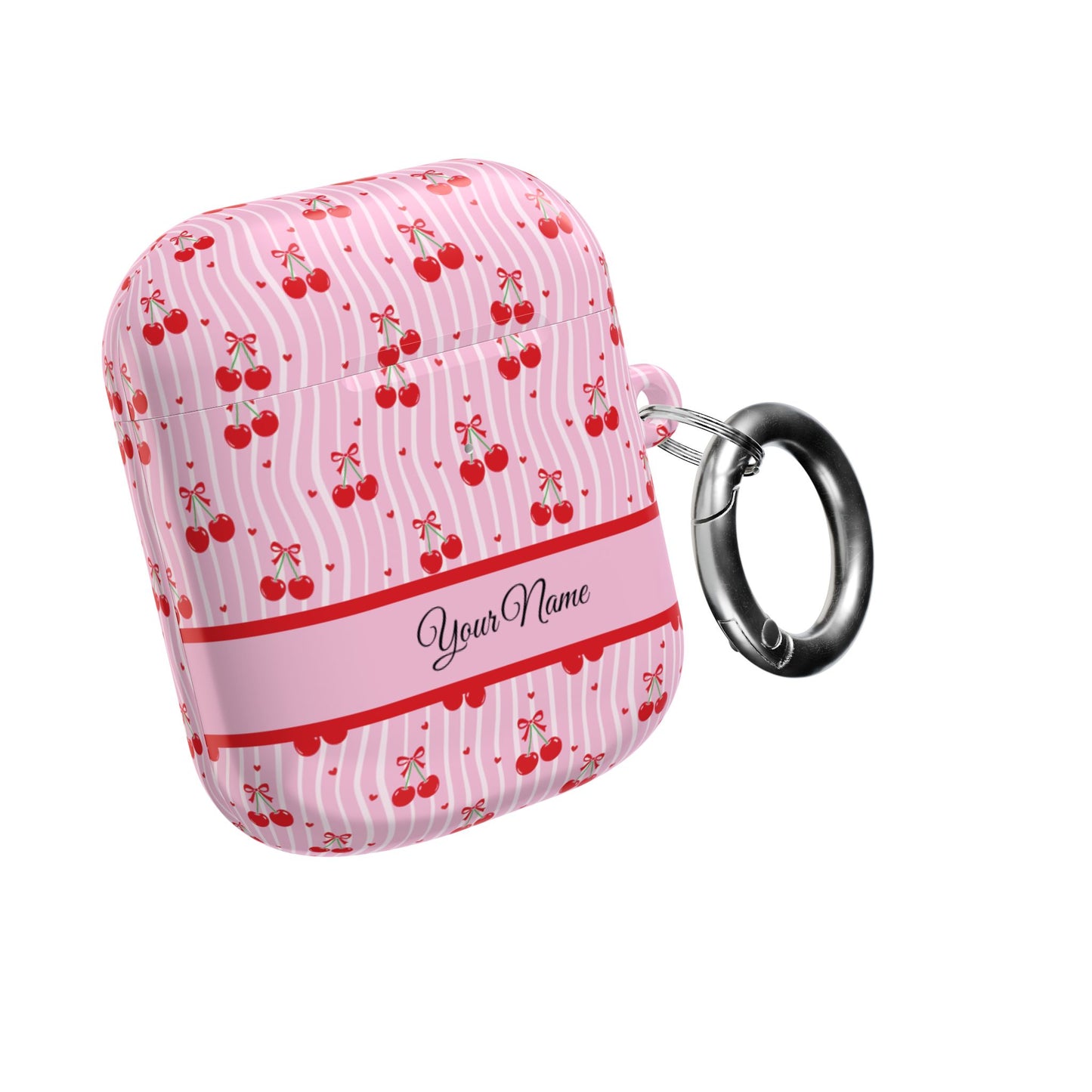 Personalized Cherry Blossom Dreams AirPod Case — Pink Custom Name Charging Cover ,Airpods Pro Gen 1 and 2, Gen 1 to 4.