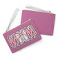 Coquette MOM Clutch Bag - Vegan Leather Saffiano Pattern Fashionista On-the-Go Zip Fastening Wrist Strap.