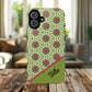 Personalized Meadow Mandala Bloom Vibrant Flower  — Green & Pink Geometric Daisy Design
