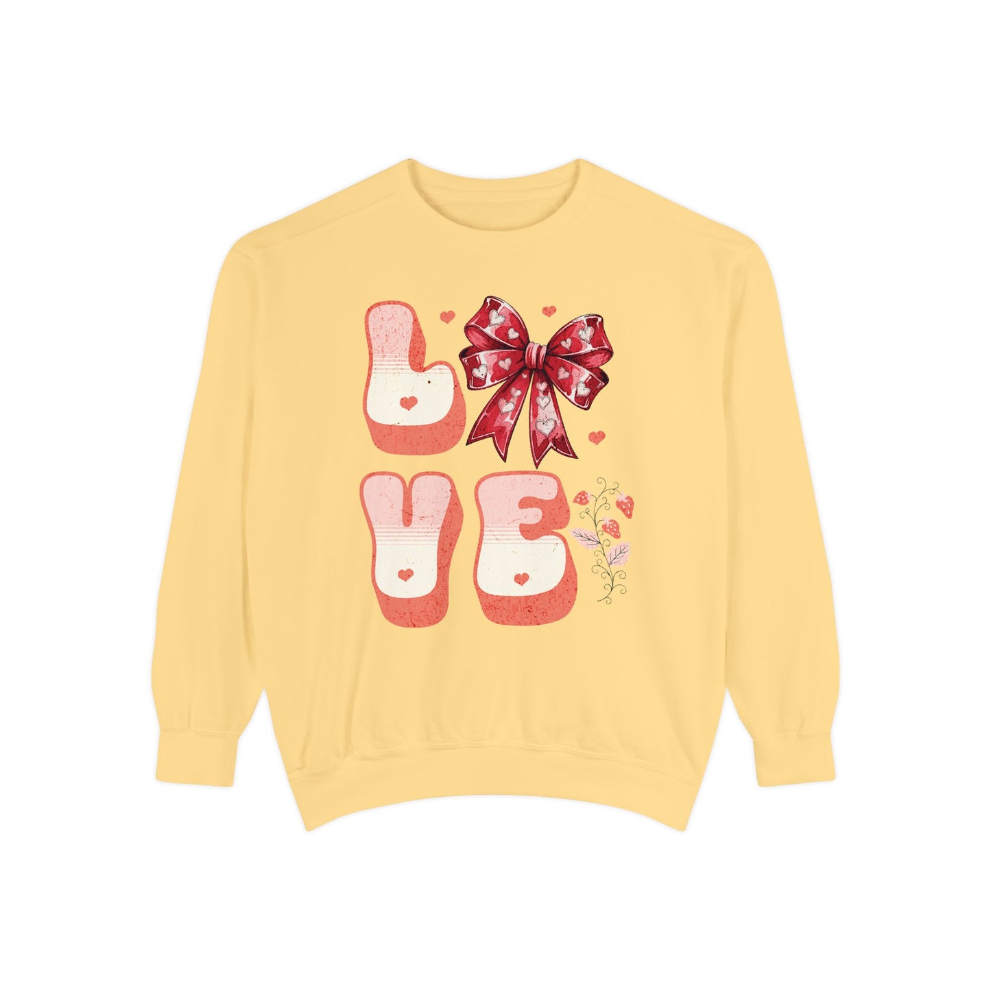 LOVE  Coquette Unisex Comfort Colors Garment-Dyed Sweatshirt