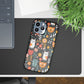Whimsical Feline Garden iPhone Case — Slim Floral Cat Design (Matte or Glossy) for iPhones.