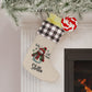 Personalized Burlap Christmas Stocking — Custom Name Holiday Stocking