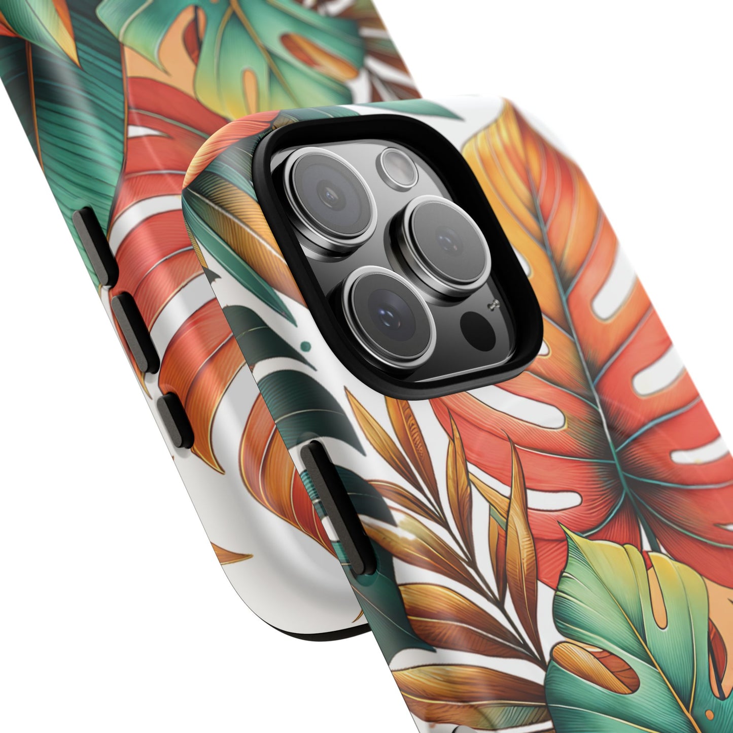 Tropical Monstera Leaf Phone Case - Stylish Tough Magnetic Cases, Floral Protection, Summer Vibe, Gift for Nature Lovers, Trendy Mobile Accessories