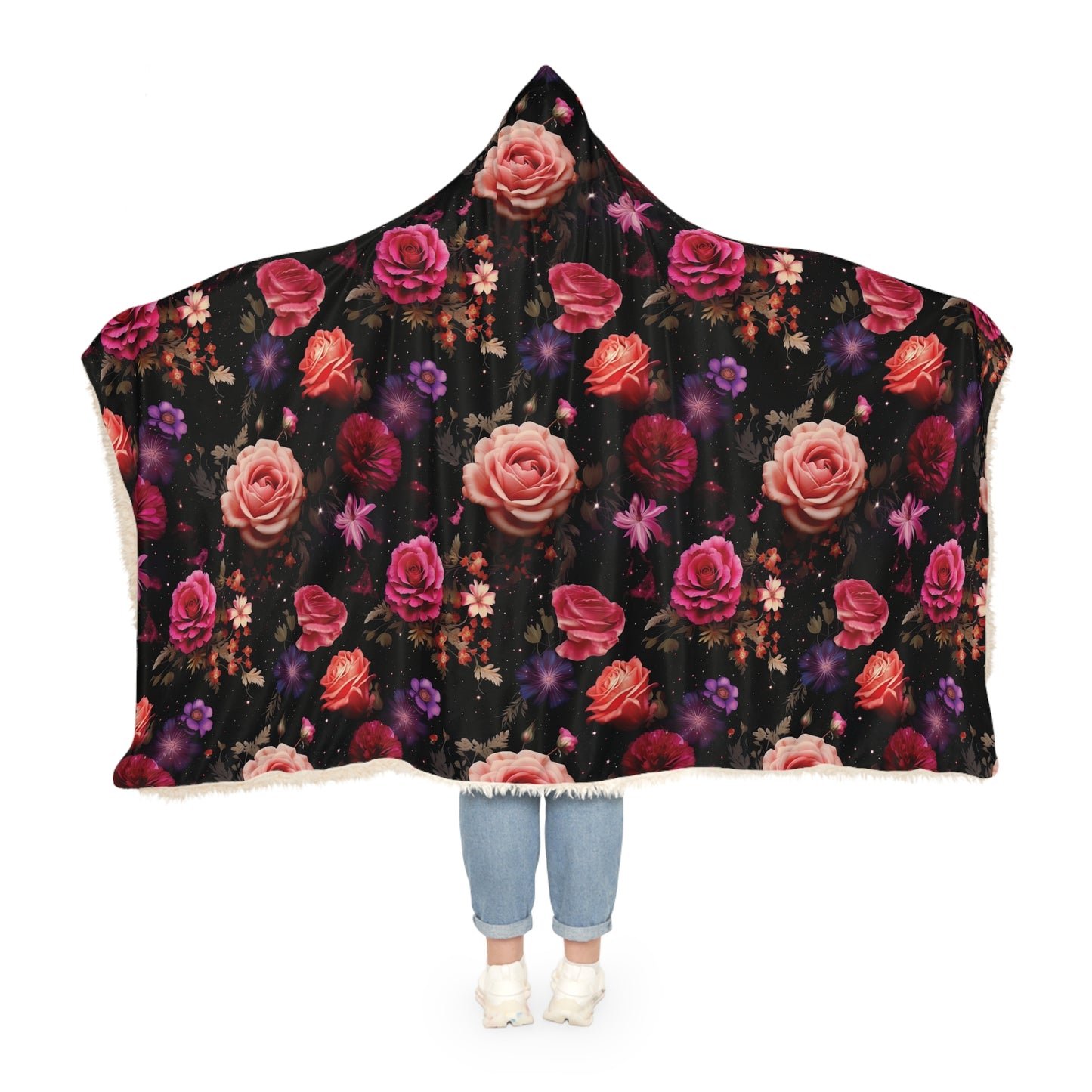 Midnight Rosescape Snuggle Blanket