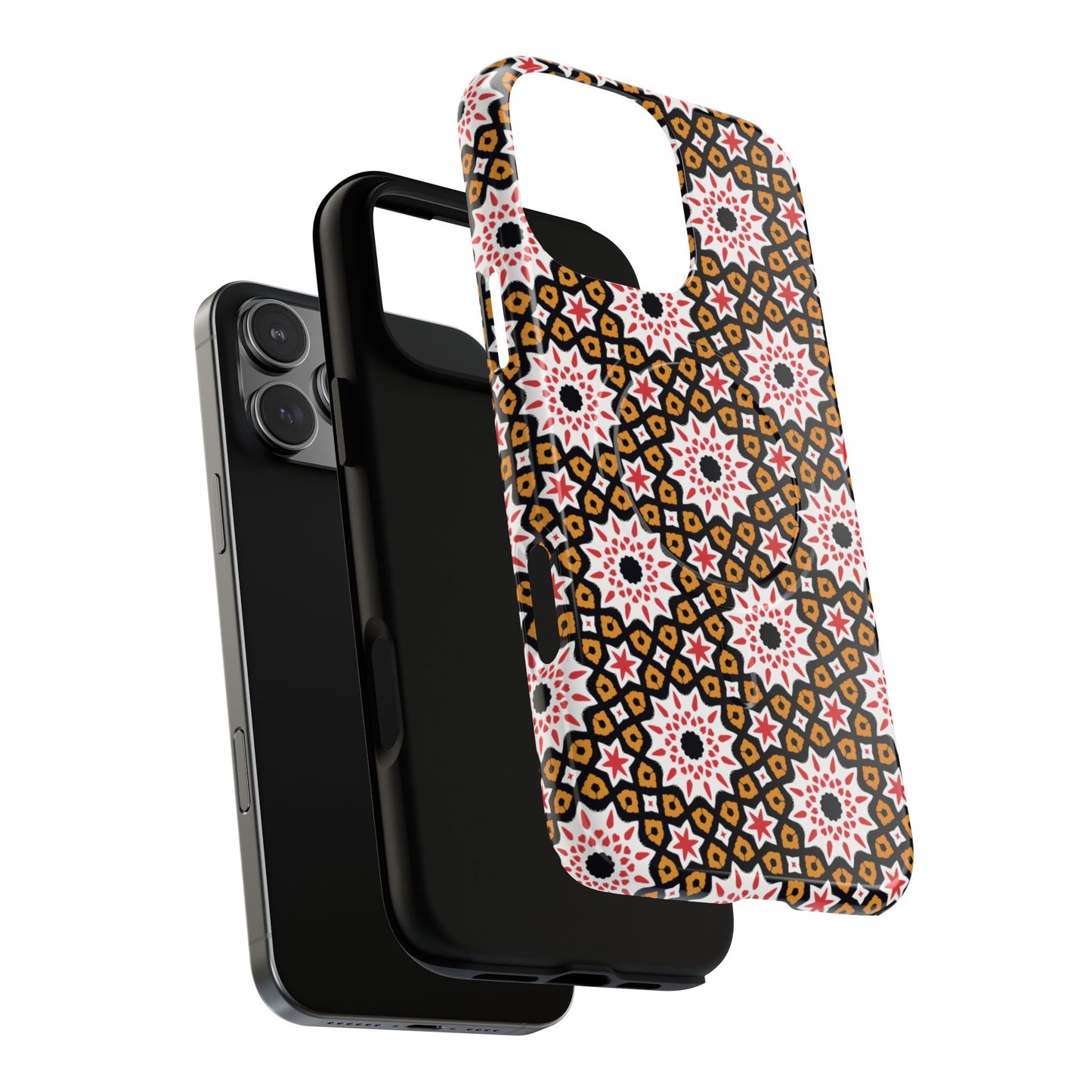 Bohemian Patterned Tough Magnetic Cases, Unique Phone Protection, Stylish Phone Cover, Gift for Trendsetters, Vibrant Designs