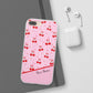 Personalized Cherry Blossom Dreams Flexi Case — Pink Retro Cherry iPhone® 7/8, 11, 12, 13, 14, 15, 16, 17, X/XS, SE, XR, Mini, Pro, Pro Max, Plus Cases.