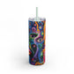 Psychedelic Visions Maars Maker Skinny Matte Tumbler, 20oz (PY)