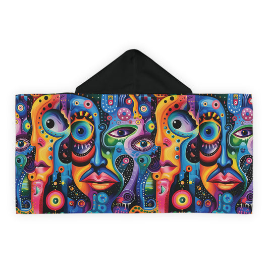 Psychedelic Visions Snuggle Youth Hooded Towel