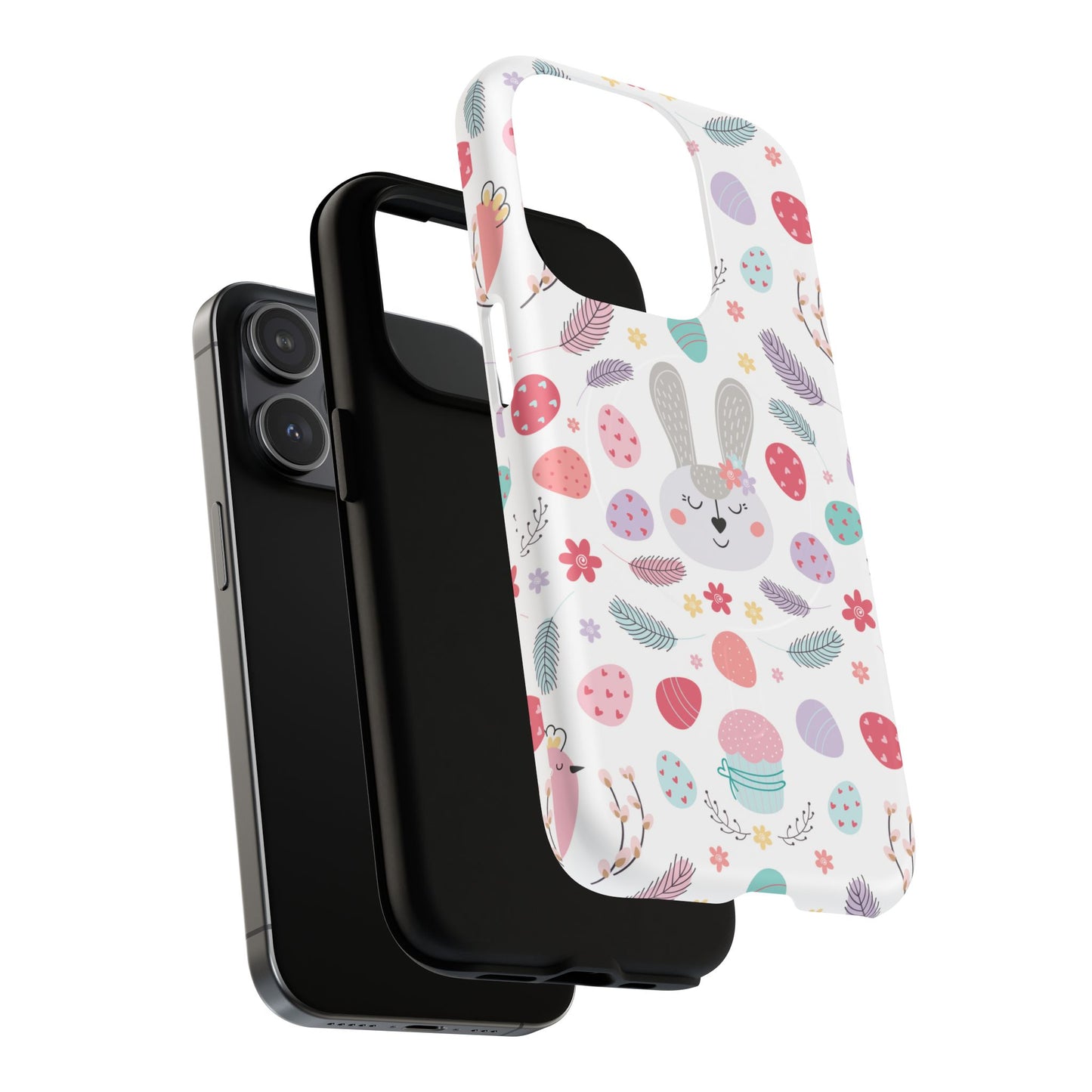 Cute Easter Bunny iPhone Case, Tough Magnetic Phone Cover, Spring Gift, Durable iPhone Accessory, Adorable Easter Decor