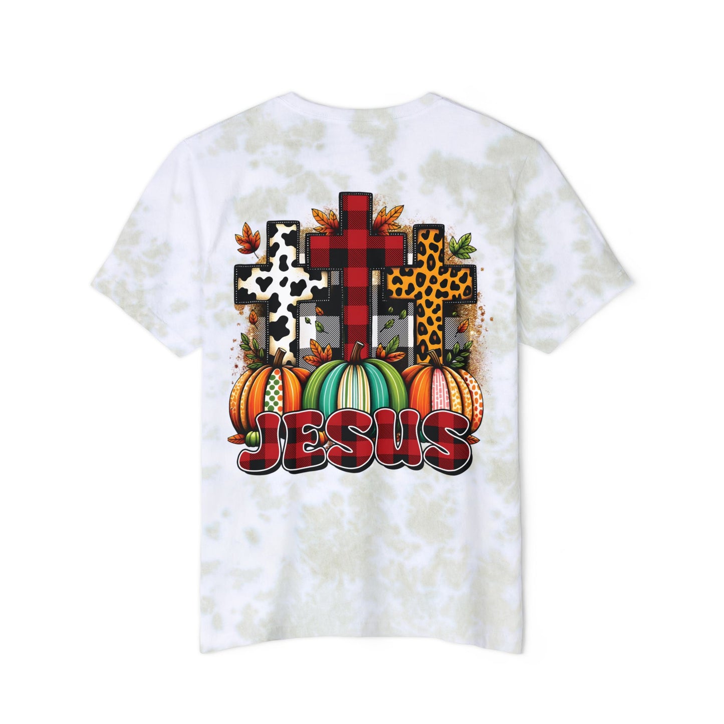 Faithful Harvest Cross Unisex FWD Fashion Tie-Dyed T-Shirt