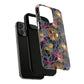 Chromatic Bloom Tough iPhone Magnetic Case, Tough iPhone Cover, Floral iPhone Accessory, Birthday Gift, Elegant Tech Decor, MagSafe Stained Glass Pattern.