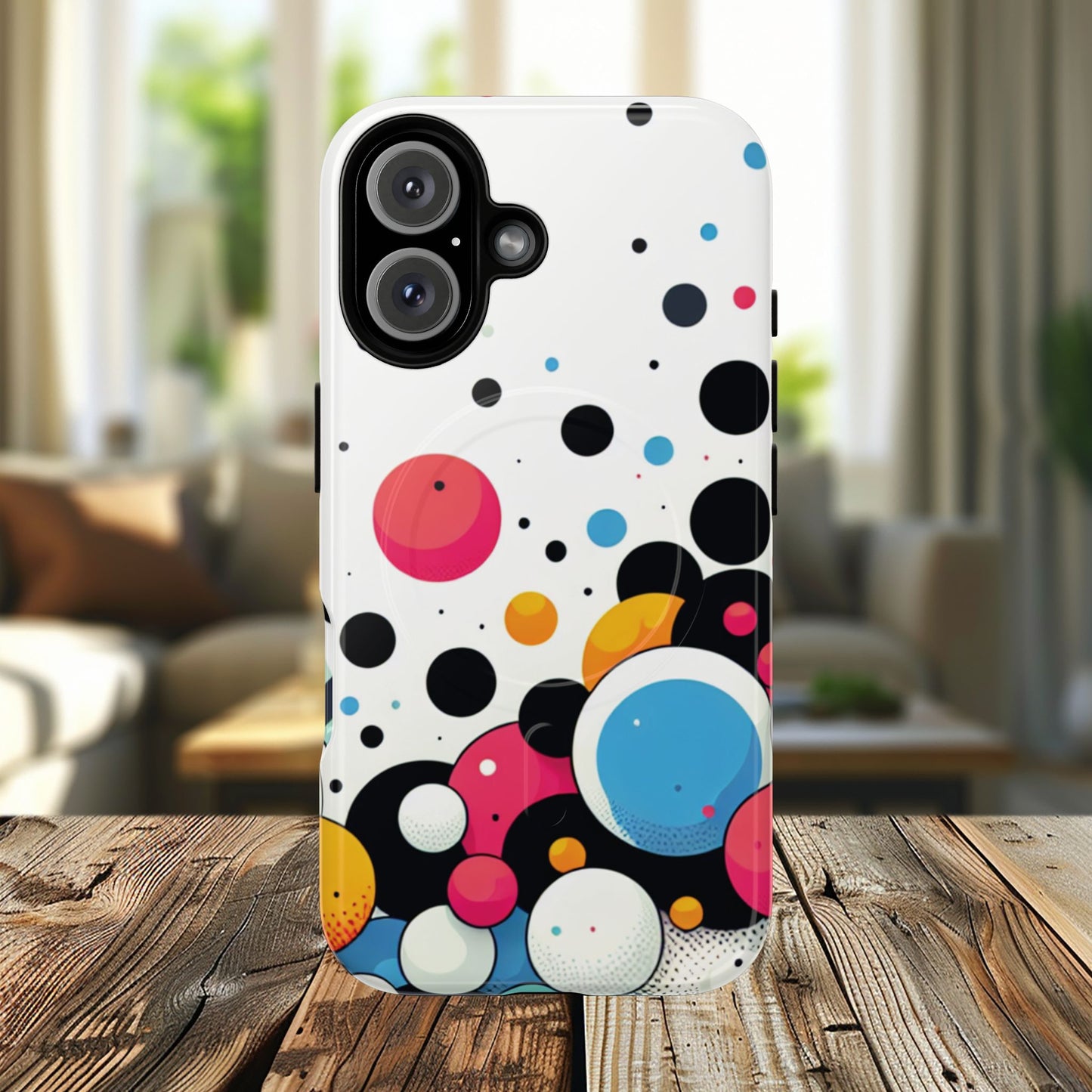 Vibrant Bubble Bloom Galaxy Magnetic iPhone Cases, Artistic Protection for Your Device, Gift for Tech Lovers, Colorful Designs, Unique iPhone Accessories