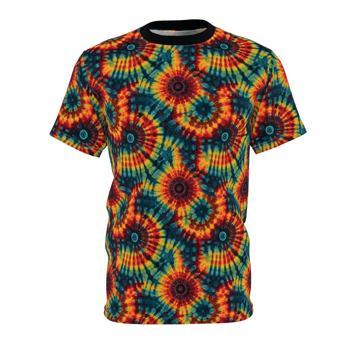 Rainbow Swirl Tie and Dye Unisex Tee (AOP)