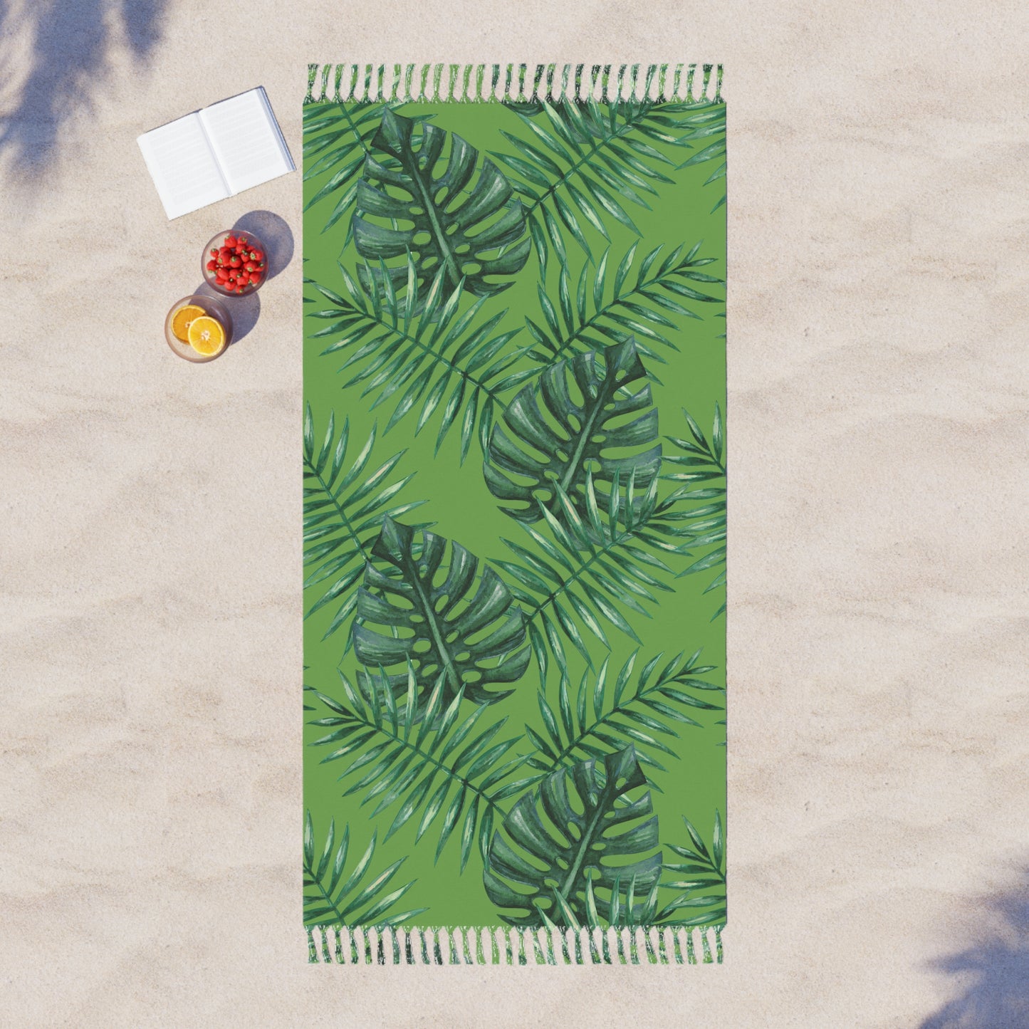 Tropical Boho Vibes Green Beach Cloth/Towel