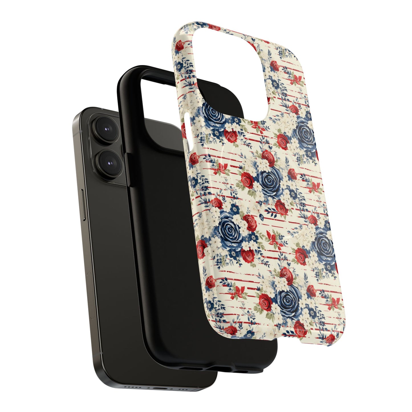 Rose & Glory Tough iPhone Magnetic Case, Vibrant Protective Cover, Stylish Gift for Her, Floral Design, iPhone Accessories, Anniversary Gift
