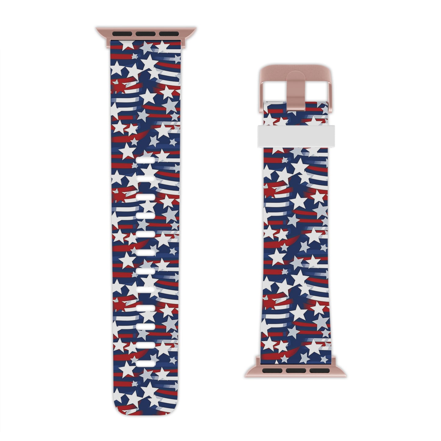 Patriotic Waves Apple Watch Band - Stars and Stripes Design
