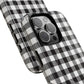 Black and White Gingham Phone Case, Tough Magnetic Cases, Stylish Phone Cover, Gift for Her, Trendy Phone Accessory, Checkered Print