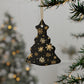 Black and Gold Snowflake Elegance Ceramic Ornaments (1pcs, 5pcs, 10pcs, 20pcs)