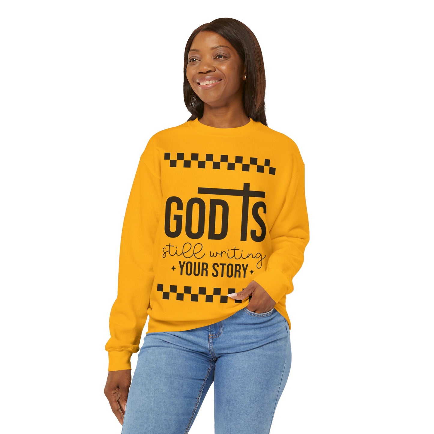 God is Still Writing My Story Sweatshirt: Unisex Heavy Blend Crewneck