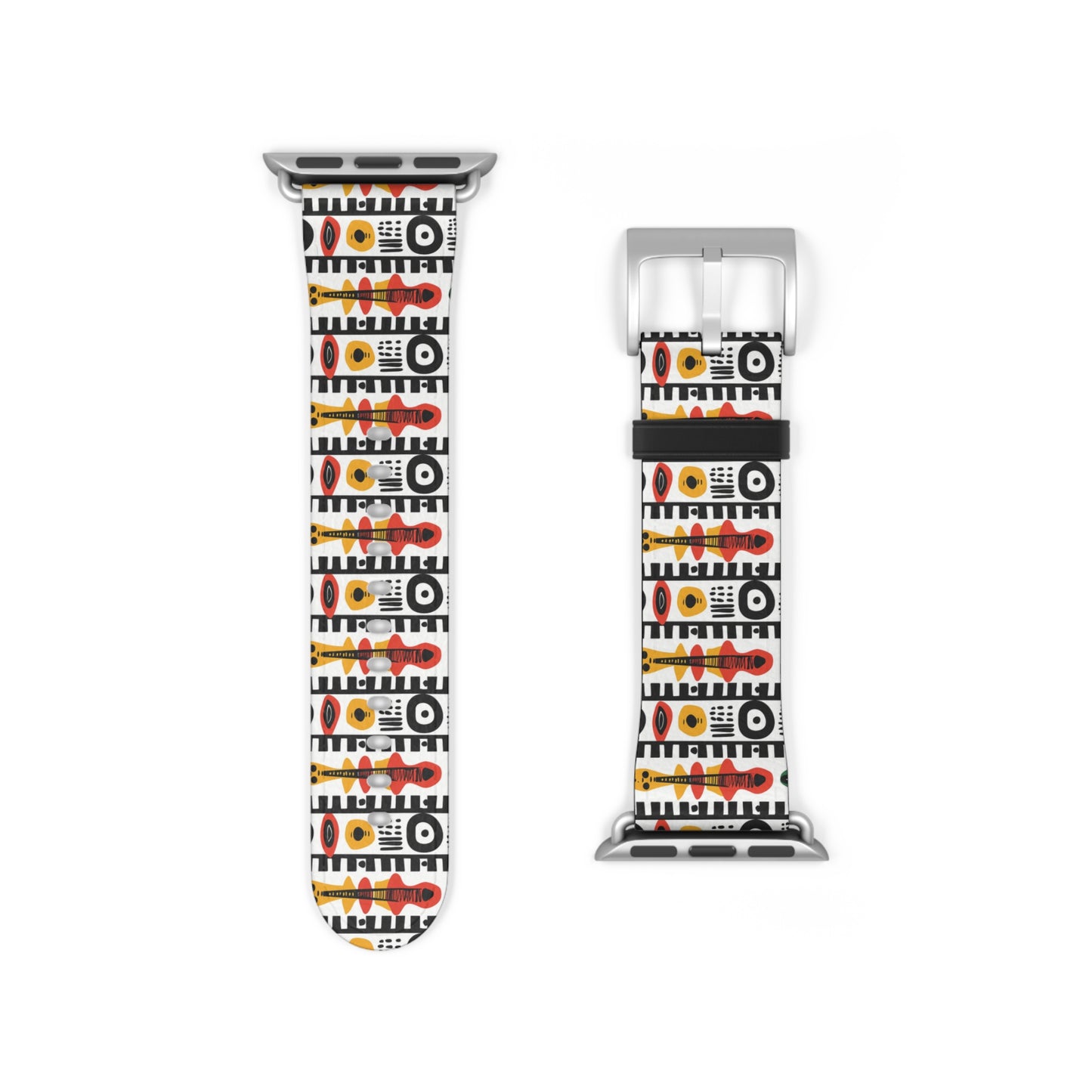 Afrobeat Harmony Vibrant Patterned Watch Band - Stylish and Colorful Accessory for Everyday Wear.
