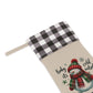 Personalized Burlap Christmas Stocking — Custom Name Holiday Stocking