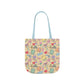 Personalized Doodle Daydream Composition Book Inspired Canvas Tote Bag with Colorful Straps, Cute School Bag, Eco-Friendly Tote, Back to School Shopping Bag, Teacher Gift Idea