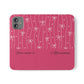 Personalized Pink Bow Coquette Flip iPhone and Samsumg Case — Custom Name or Affirmation Wallet Cover