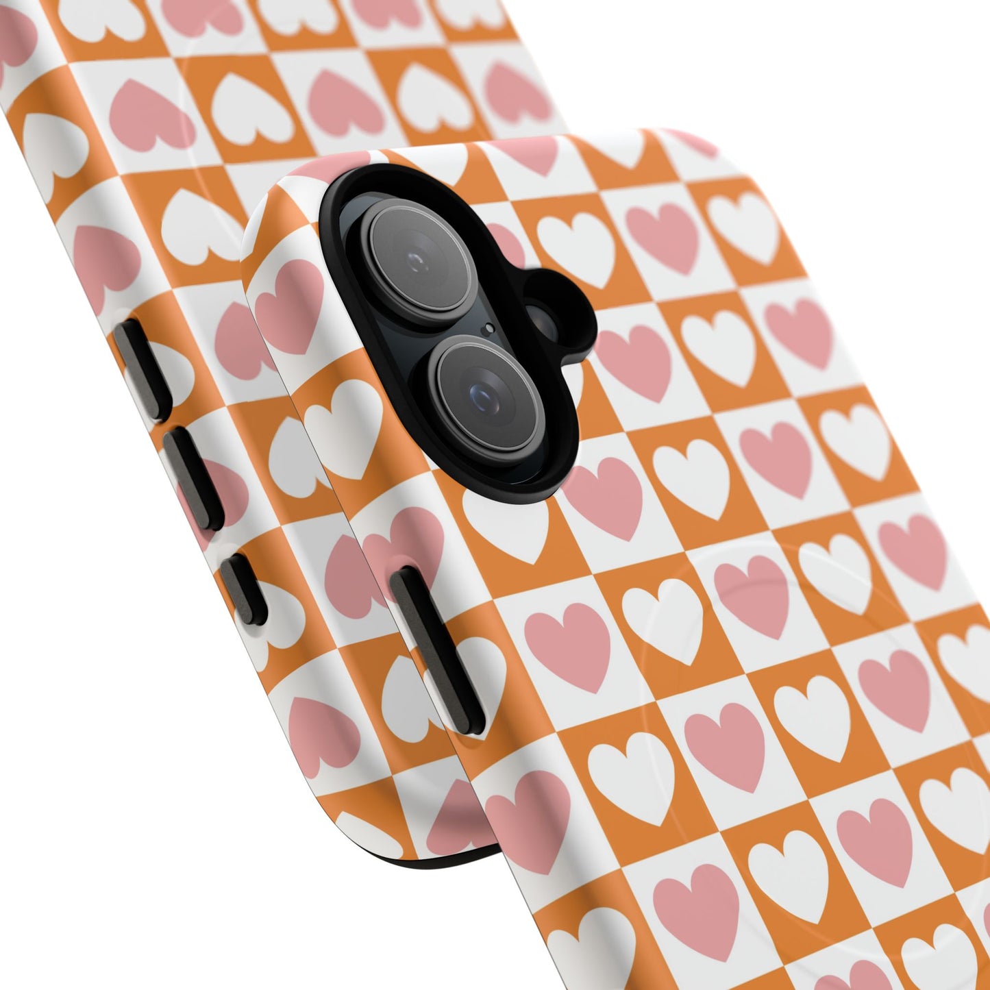 Heart Pattern Magnetic iPhone Case, Valentine Gift, Cute iPhone Accessory, Durable Case for Lovers, Custom iPhone Skin, Sweetheart Case